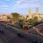 Imagen del parque Central de Babahoyo, capital de la provincia de Los Ríos.