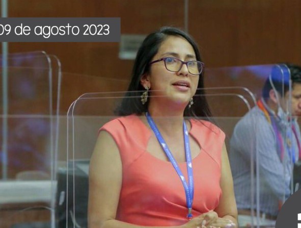 La candidata a asambleísta por Cotopaxi del movimiento Construye, Gissella Molina, resultó herida en el ataque contra Fernando Villavicencio.