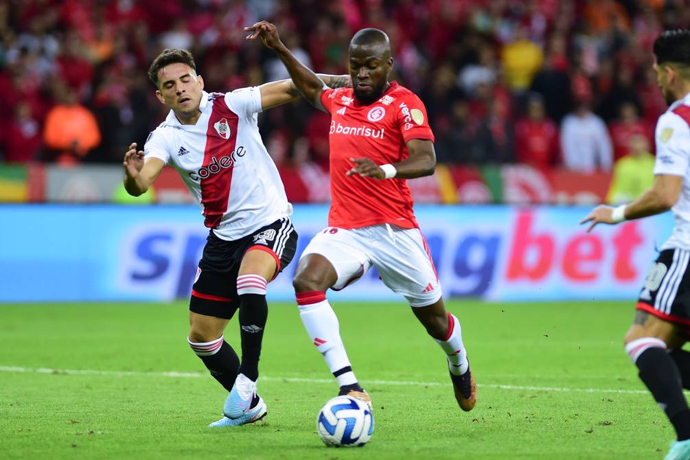 El ecuatoriano Enner Valencia, fue una de las figuras del Inter de Porto Alegre por los octavos de final de la Copa Libertadores ante River Plate.