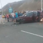 Al término del segundo día del feriado del 9 de Octubre se registró un accidente de tránsito en la "Y" de San Mateo.