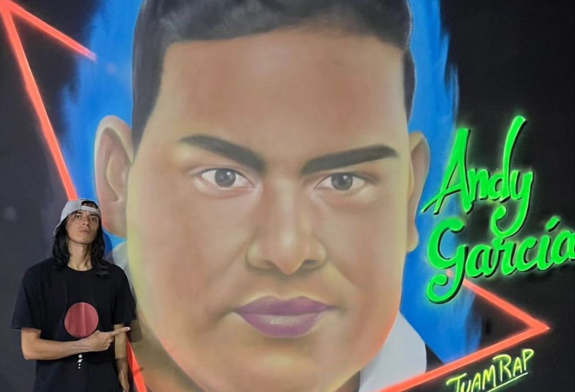 Mural de Andy García fue pintado por artista manabita