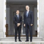 Presidente de Ecuador Daniel Noboa se reúne con el Rey de España y el presidente español