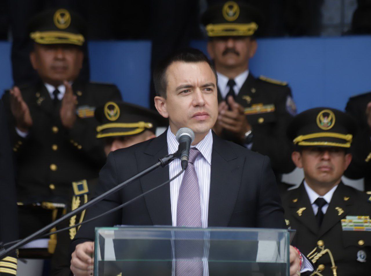 El Presidente Daniel Noboa entregó equipamiento a la Policía