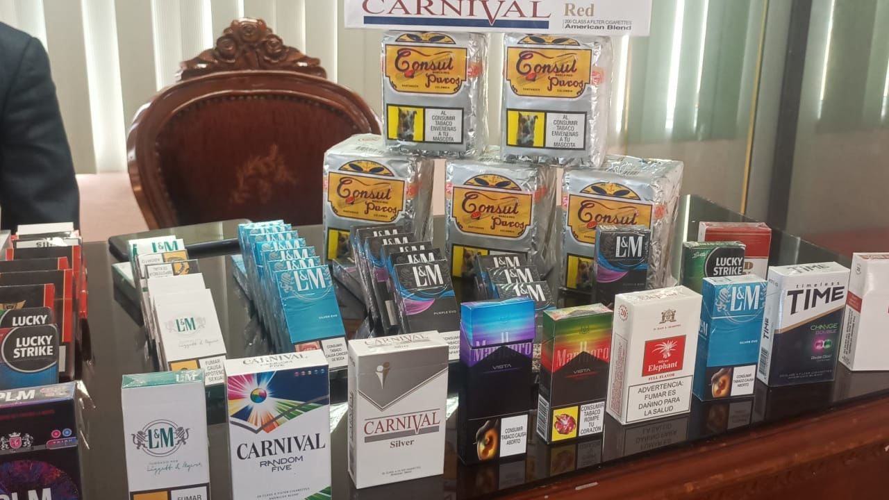 Cigarillos ilegales incautados por Arcsa en Ecuador