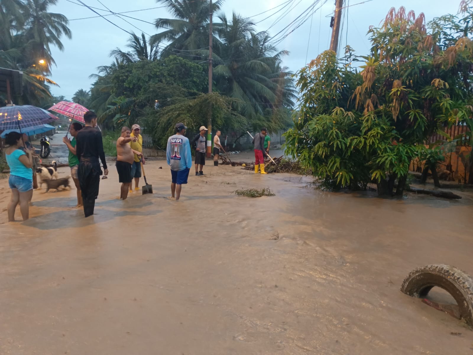 Intensa lluvia se registró durante la madrugada de este viernes en Manabí