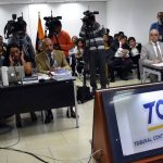 La audiencia por presunta infracción electoral contra el alcalde de Quito, Pabel Muñoz, se registró sin él, presente.