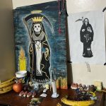 Un altar en honor a la Santa Muerte, encontraron policías y militares que realizaron un operativo en la cárcel de Jipijapa.