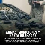 Un verdadero arsenal de armas, municiones y granadas fue descubierto en una de las cárceles más grandes del país.