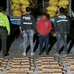 En medio de un cargamento de sacos de papas que era transportado en un camión, la Policía encontró droga.