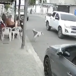 atentado a balas grabado en cámaras de seguridad