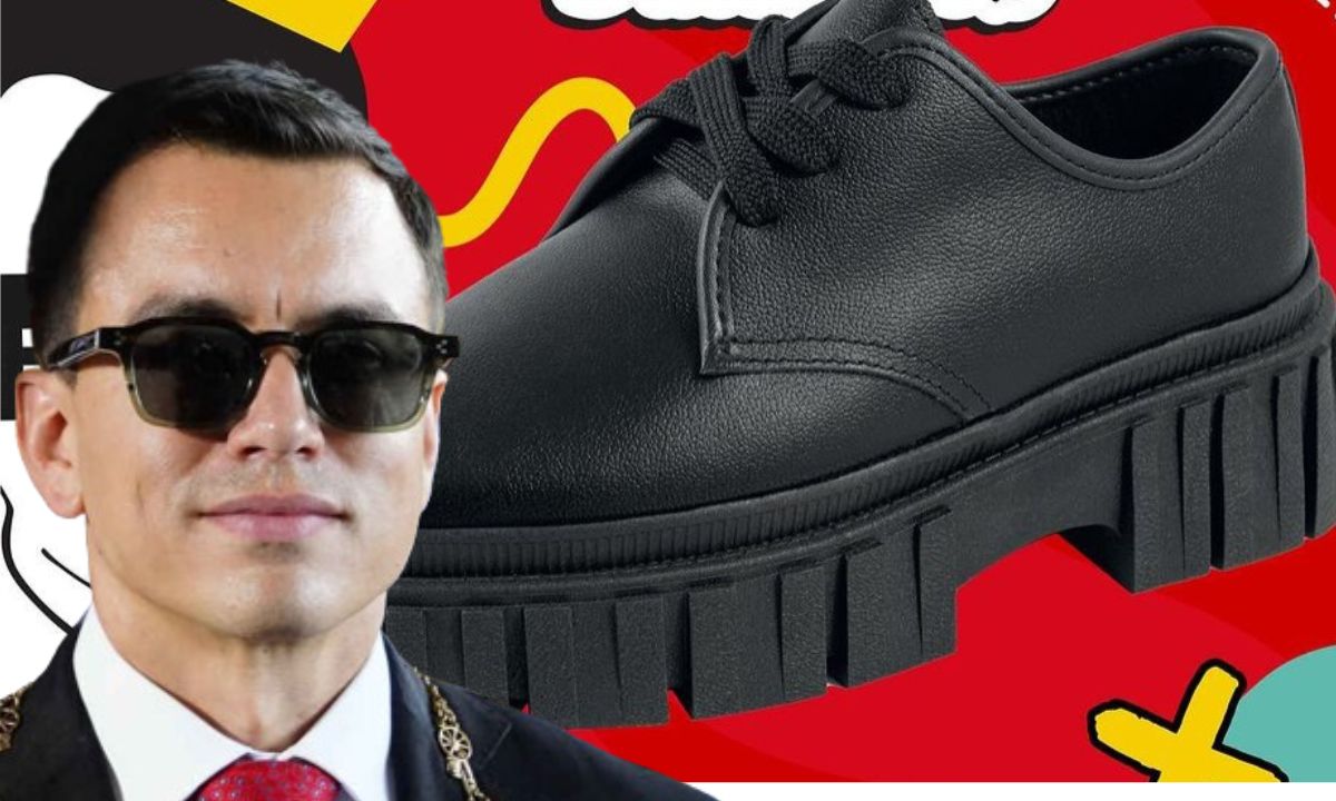 Zapatos de Daniel Noboa son vendidos en Ecuador.