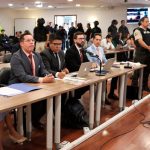 En el piso 11 del Complejo Judicial Norte, en Quito, se instaló la audiencia de juicio por el crimen del político ecuatoriano Fernando Villavicencio.