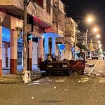 vehículo explotó en el centro de Machala