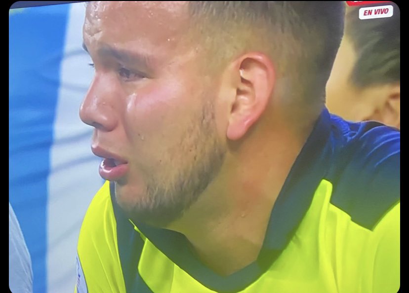lloró por la selección de Ecuador