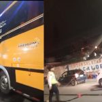 La Policía investiga atentado a bus que transportaba a trabajadores españoles.