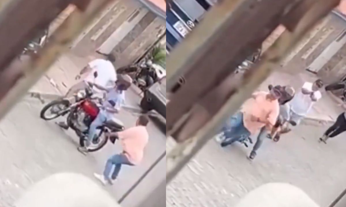 Víctima de asalto le quita la pistola a un delincuente.