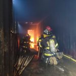 Voraz incendio se registró en el barrio Jipijapa de Manta, Manabí