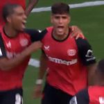Piero Hincapié y su primer gol en la Bundesliga