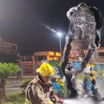 Santo Domingo: queman estatua del parque de la Madre