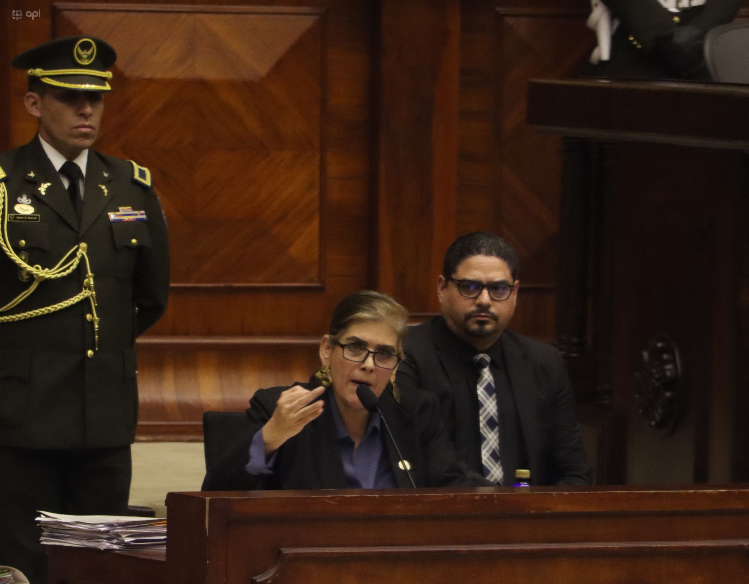La ministra del Interior, Mónica Palencia,