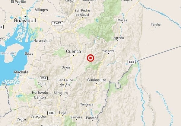 Un sismo de 3,5 grados de magnitud se registró en el cantón Gualaceo, provincia del Azuay, este viernes 11 de octubre del 2024.