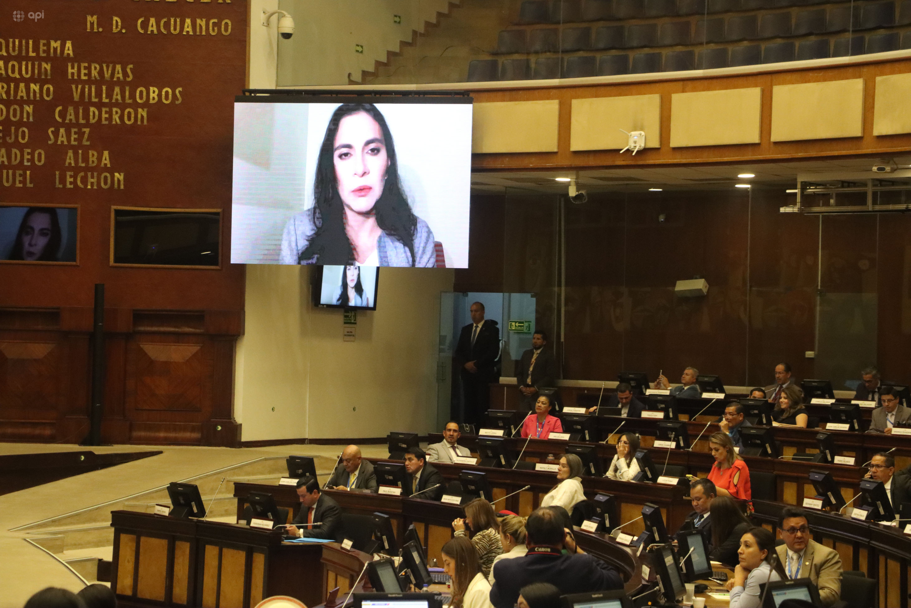 Verónica Abad, vicepresidenta de Ecuador, comparece en la Asamblea