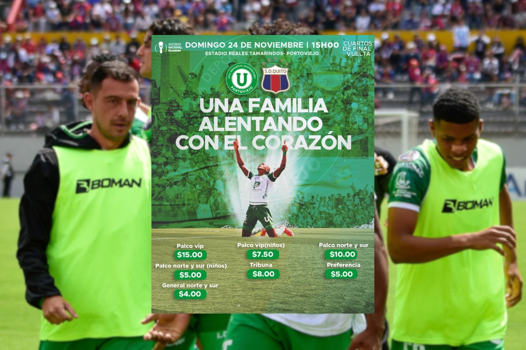 Estos son los precios de las entradas para ver a Liga de Portoviejo vs. Deportivo Quito
