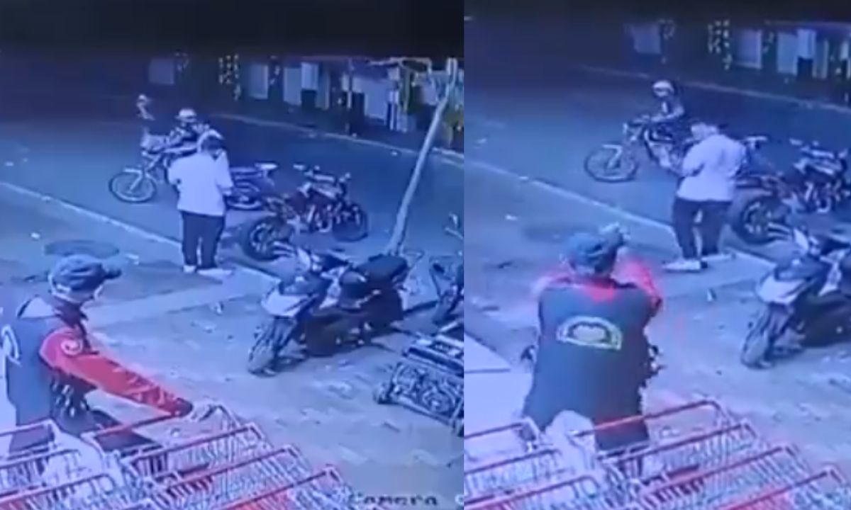 Guardia de seguridad se enfrenta a dos delincuentes en Daule, Guayas.