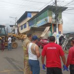 Una volqueta perdió el control y se estrelló contra una casa en Echeandía, Bolívar