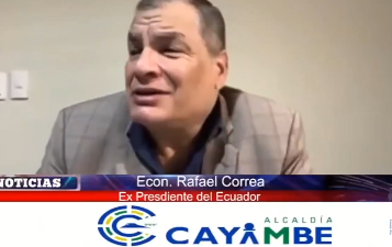 Rafael Correa sufre caída