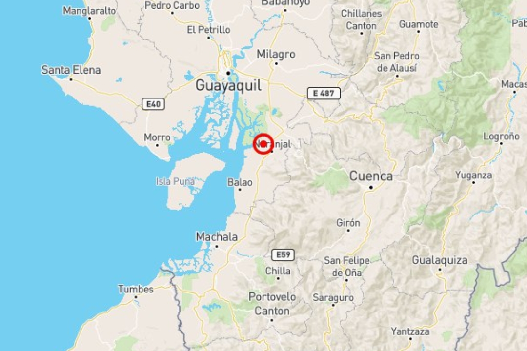 Sismo en Guayas, la tarde de este martes