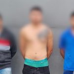 La Policía Nacional capturó a tres presuntos extorsionadores, en un operativo