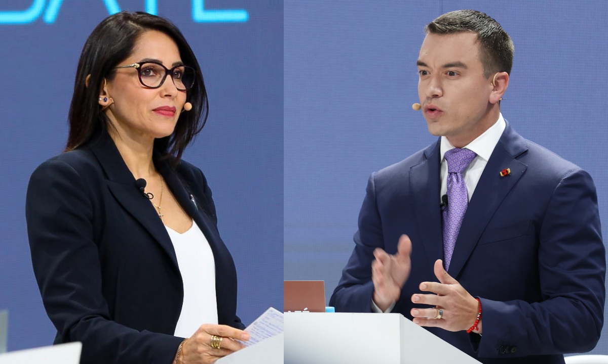 Luisa González y Daniel Noboa