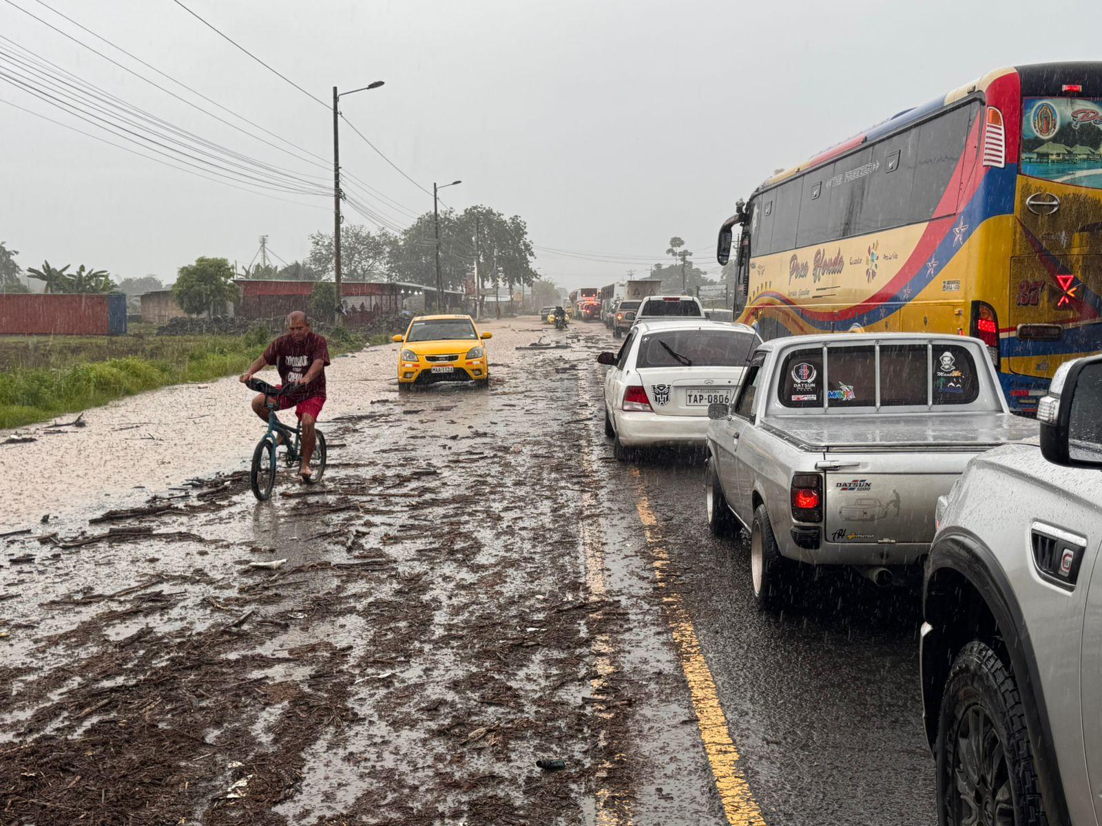 Manabí es una de las provincias afectadas debido a las fuertes lluvias registradas en los últimos días en el país.