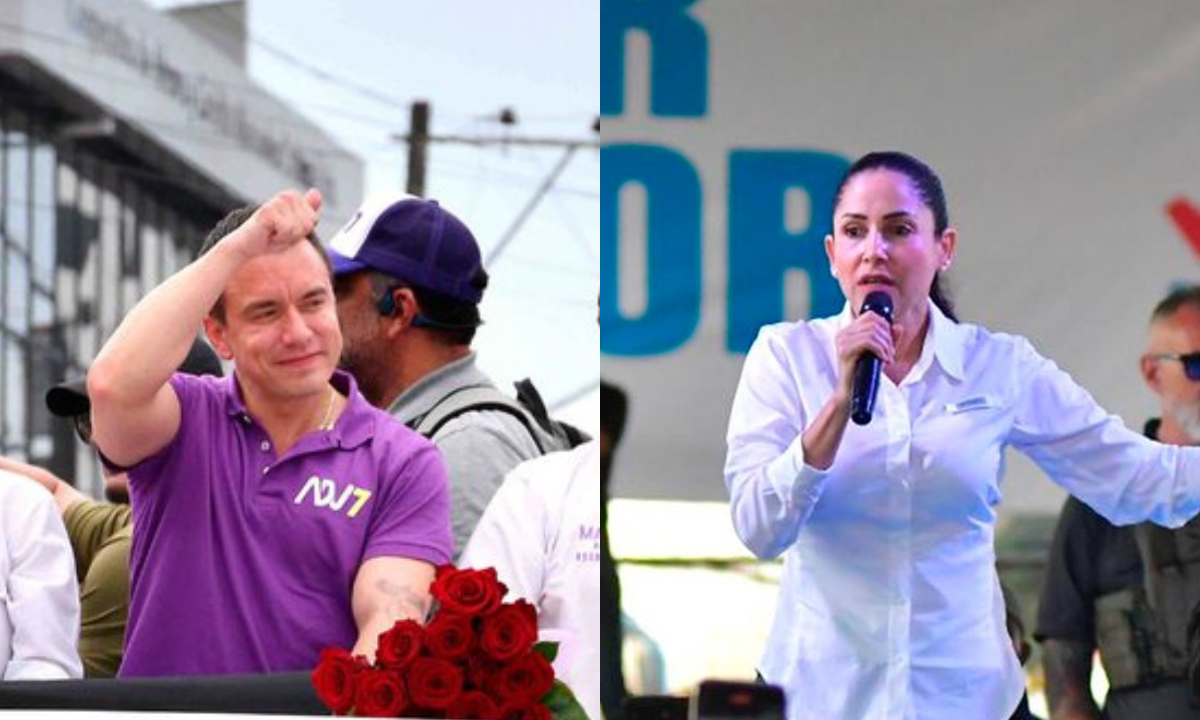 Daniel Noboa y Luisa González en Manabí