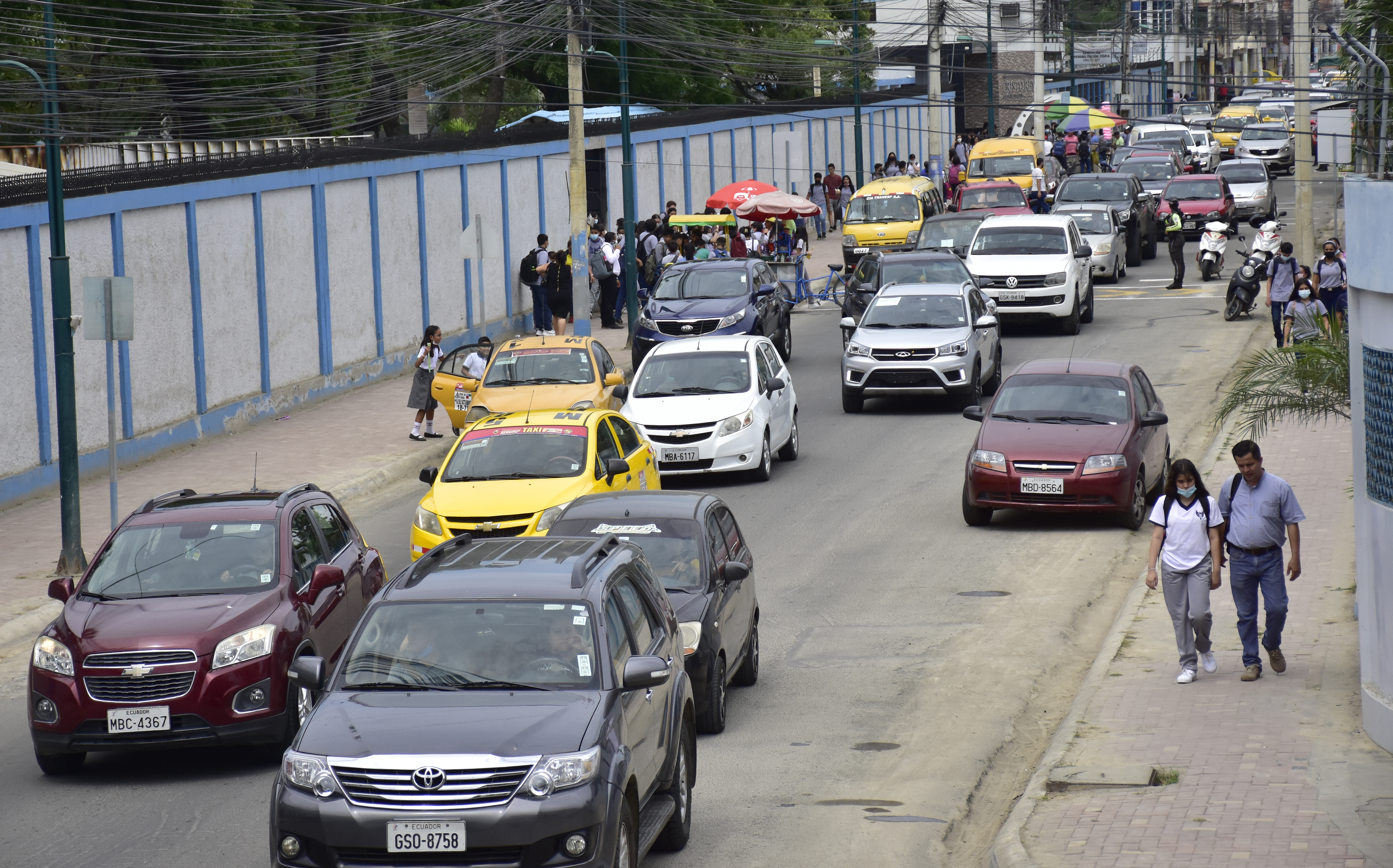 Estado del tráfico vehicular a la hora del almuerzo de este jueves, 20 de febrero