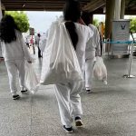 Un grupo de casi 100 migrantes deportados llegó este martes 4 de febrero del 2025 a Guayaquil, procedentes de Alexandria, en Virginia, Estados Unidos.