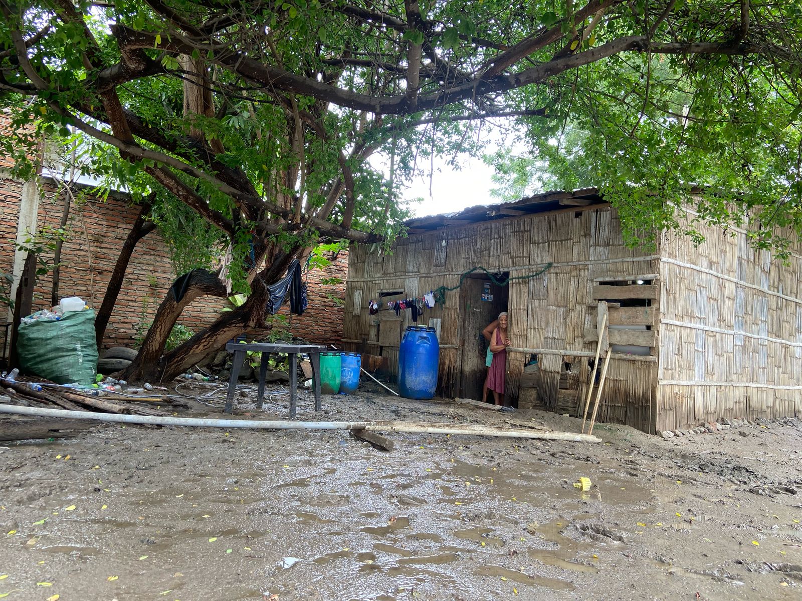 Varias familias resultaron afectadas por la intensa lluvia del 14 de febrero