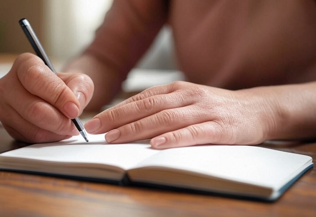 Mujer escribiendo