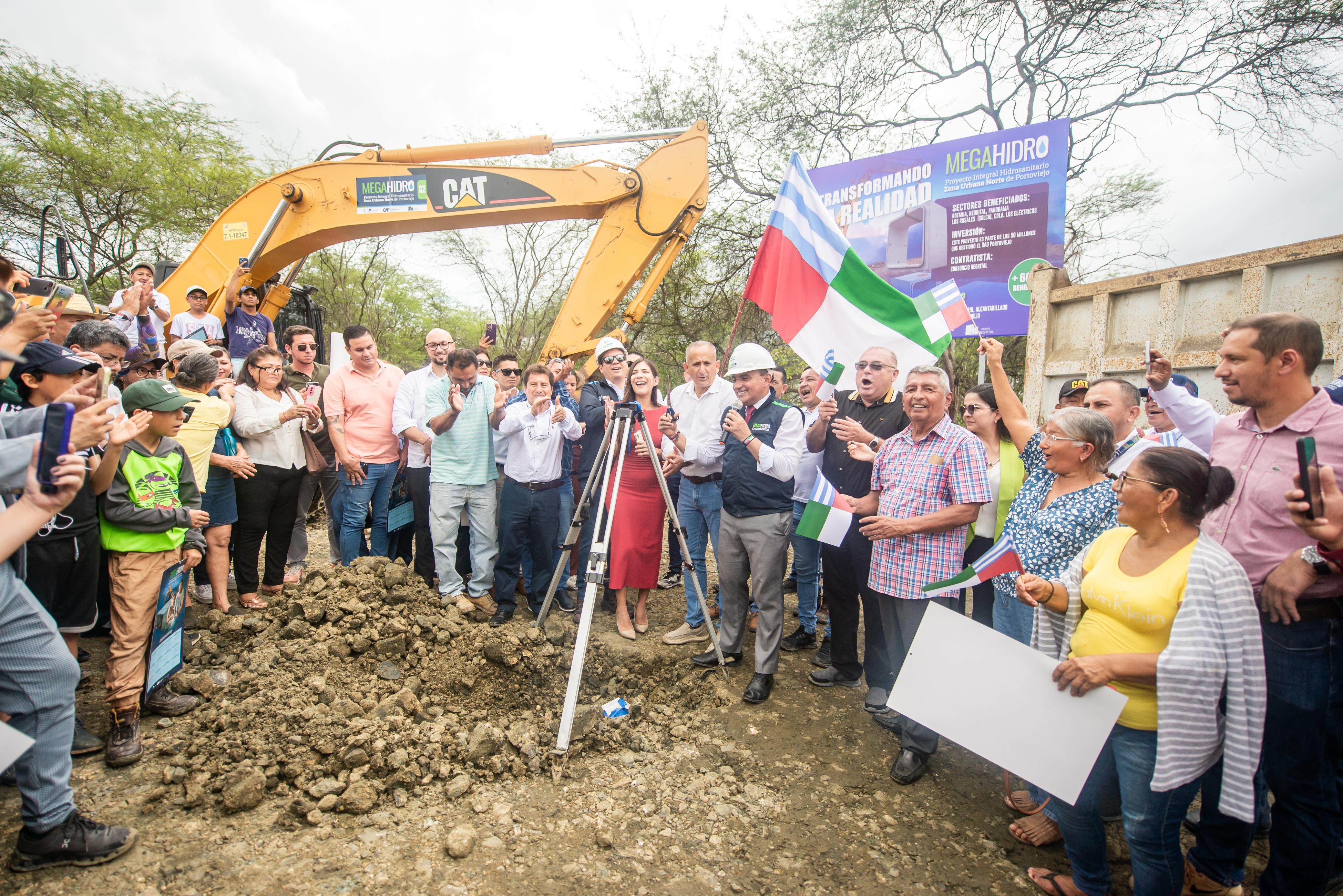 Portoviejo. Inicia la construcción del plan hidrosanitario para la zona norte y que beneficiará a 60.000 habitantes