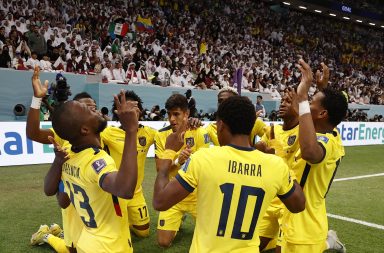 Ecuador celebra gol