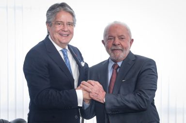 Guillermo Lasso y Lula Da Silva, presidente de Ecuador y Brasil respectivamente.