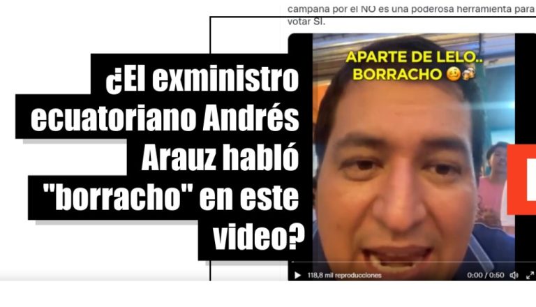 Andrés Arauz supuestamente borracho