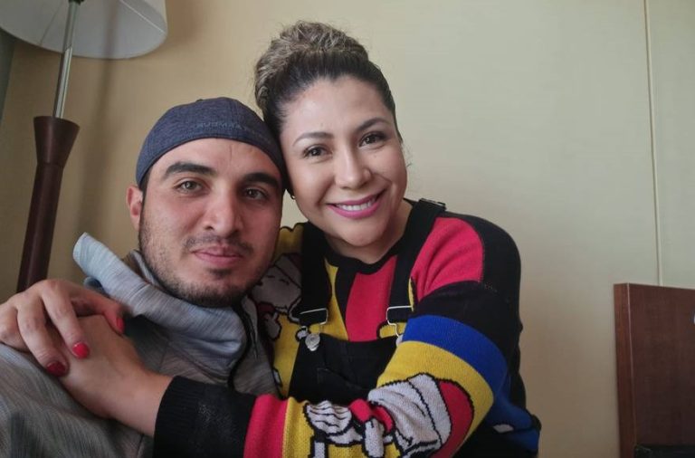 Cáceres y María Belén hijo