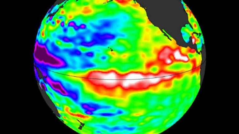 -El Niño se hace notar en la temperatura del agua del Pacífico