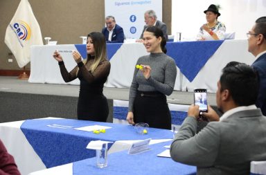 Debate presidencial Ecuador, sorteo