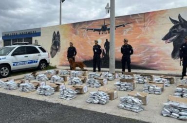 La Policía Nacional decomisó algo más de media tonelada de droga en el interior del aeropuerto Mariscal Sucre de Quito.