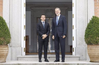 El Rey de España recibe al presidente electo de Ecuador, Daniel Noboa, en el Palacio de la Zarzuela