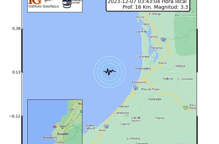 Dos sismos se registraron esta madrugada en dos provincias de la Costa