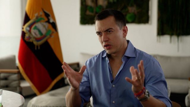 Noboa dice que grupos criminales "empezaron a instaurarse" en Ecuador en el mandato de Correa
